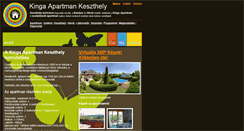 Desktop Screenshot of kinga-apartman-keszthely.hu